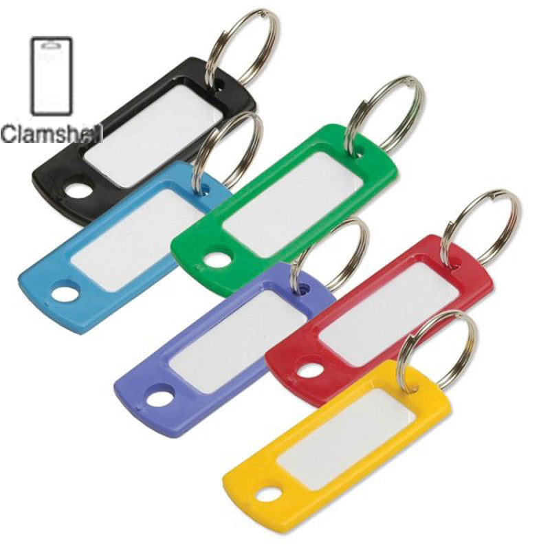 Key Tag w/ Ring Assorted Display Box (12/PK) -by Lucky Line