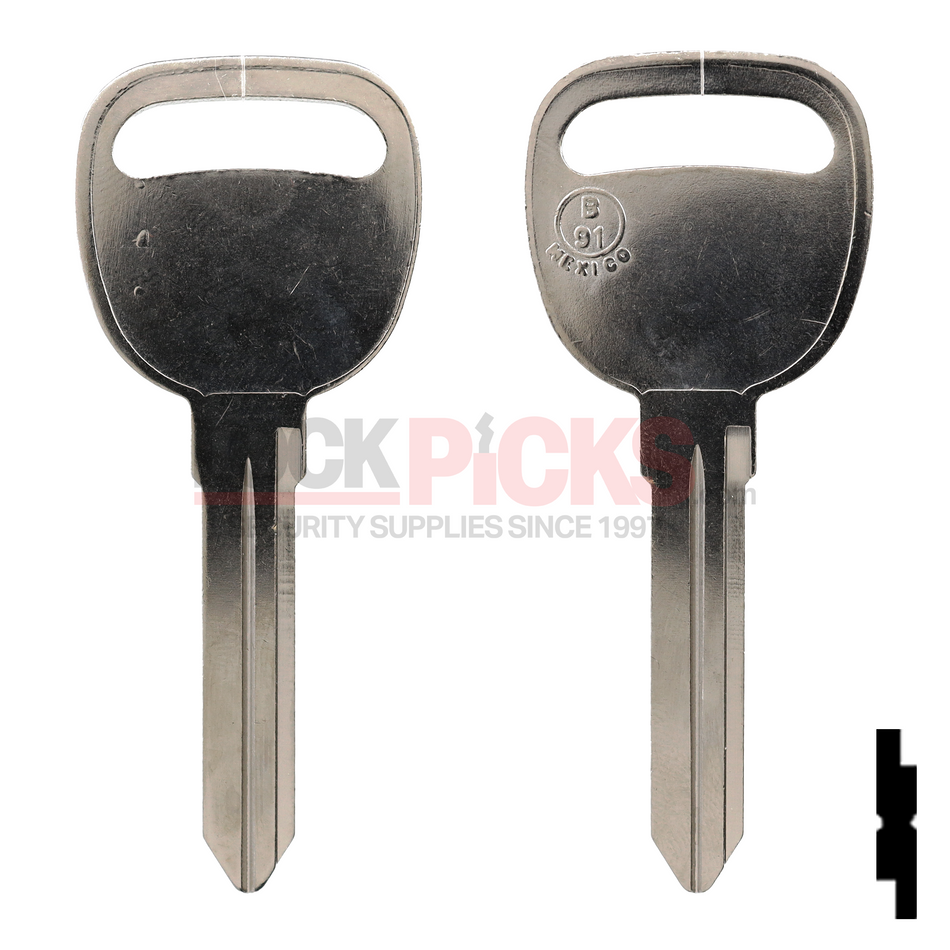 GM (B91-NP,P1111) NP Key Blank -by JMA
