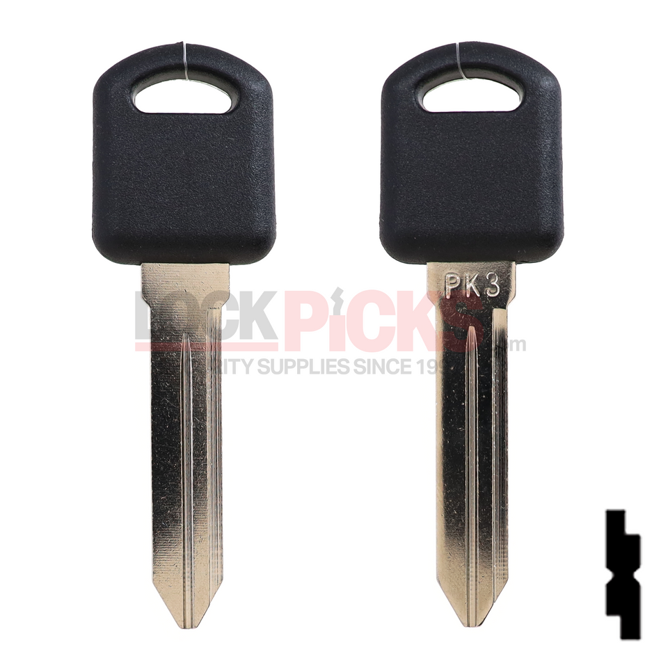 GM Transponder Key RW ( B97-PT5 ) Transponder Key
