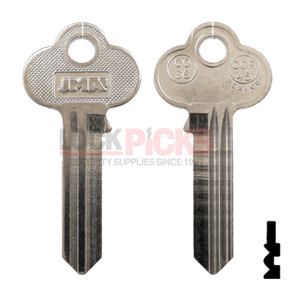 Corbin (COR-45) CO36 Cabinet Lock Blank