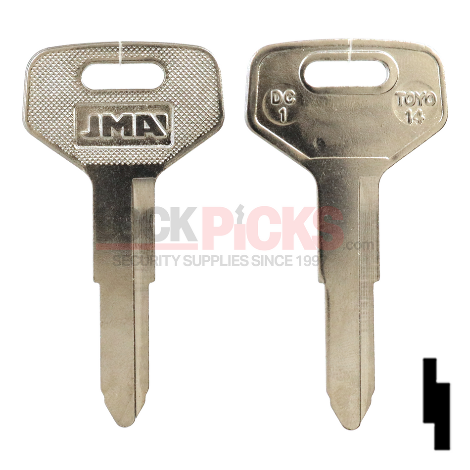 Mitsubishi Key Blank (DC1-NP, TOYO-14, X54)