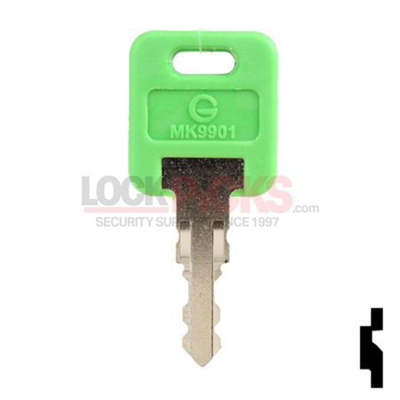 Global Link Master Key MK9901 (BD985) with green head, front view