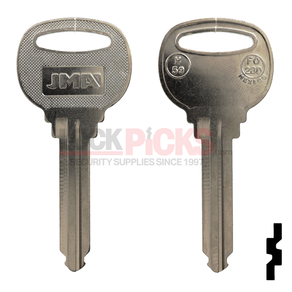 Ford (H59-NP, FO-28D, X202) Key Blank