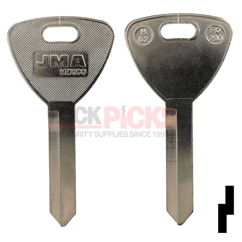 Ford (H62-NP, FO-29D, 1191ET) Key Blank