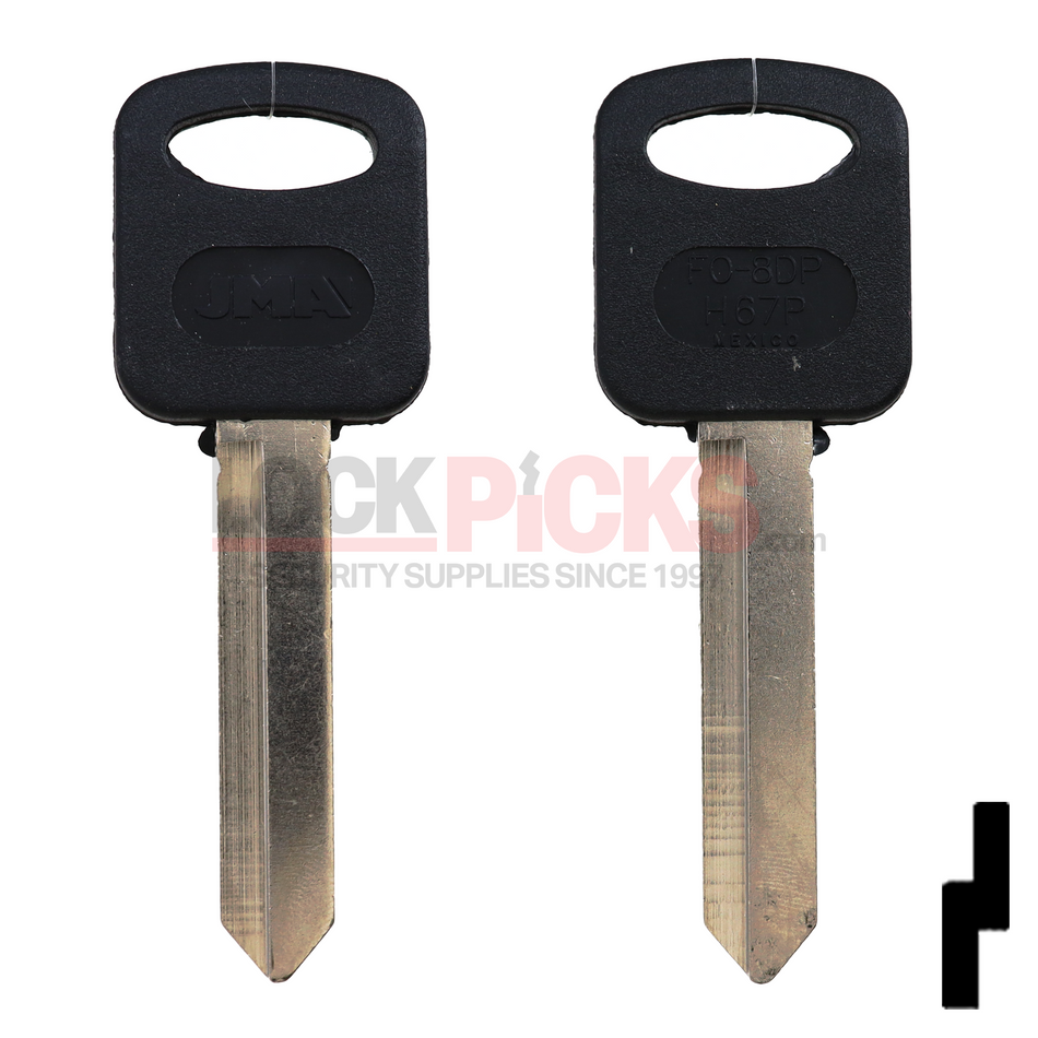 Ford (FO-8D.P, H67P) Plastic Head Key