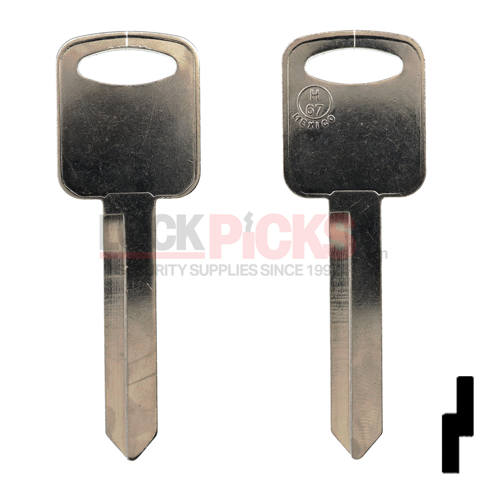 Ford Key Blank (H67-NP, FO-8DE, 1193FD)