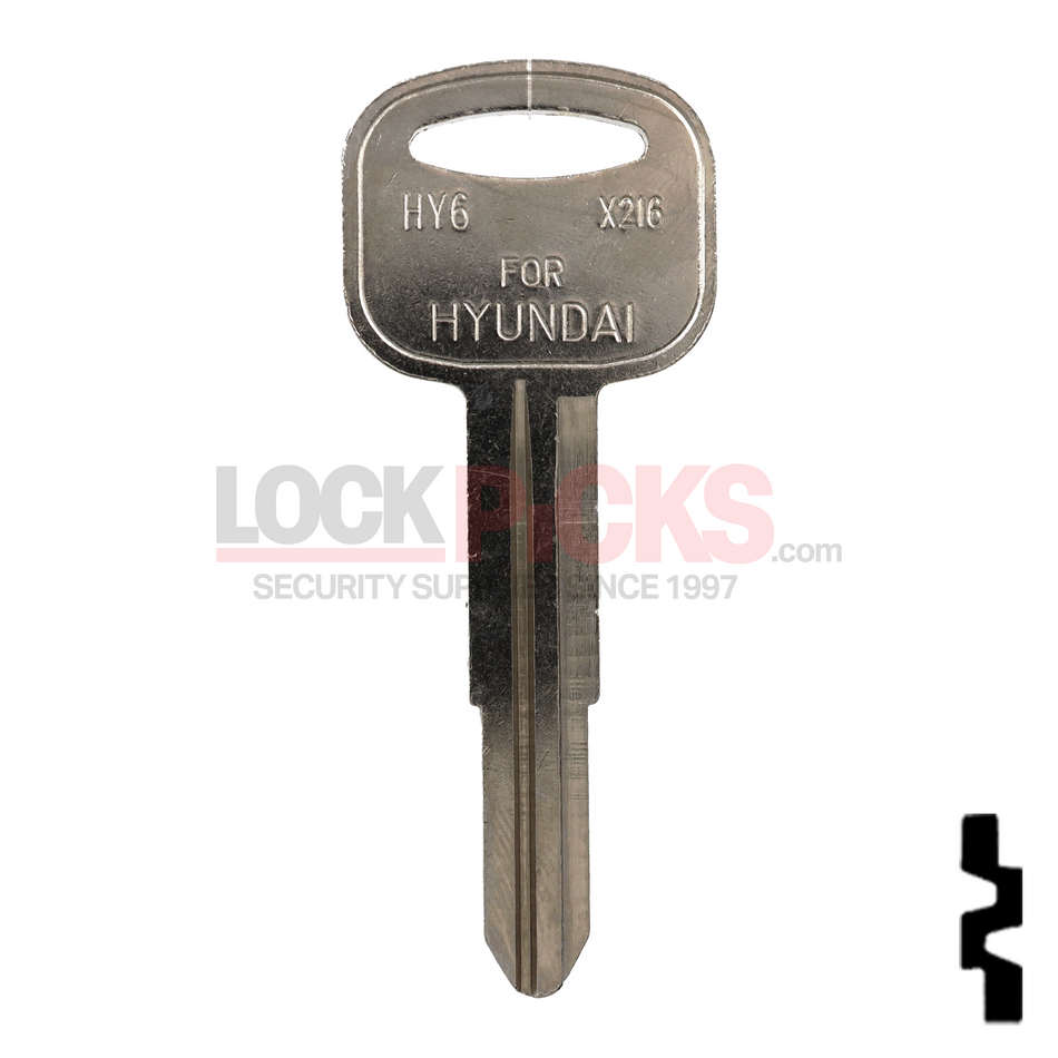 Hyundai Key Blank (HY6-NP, HY-4, X216)