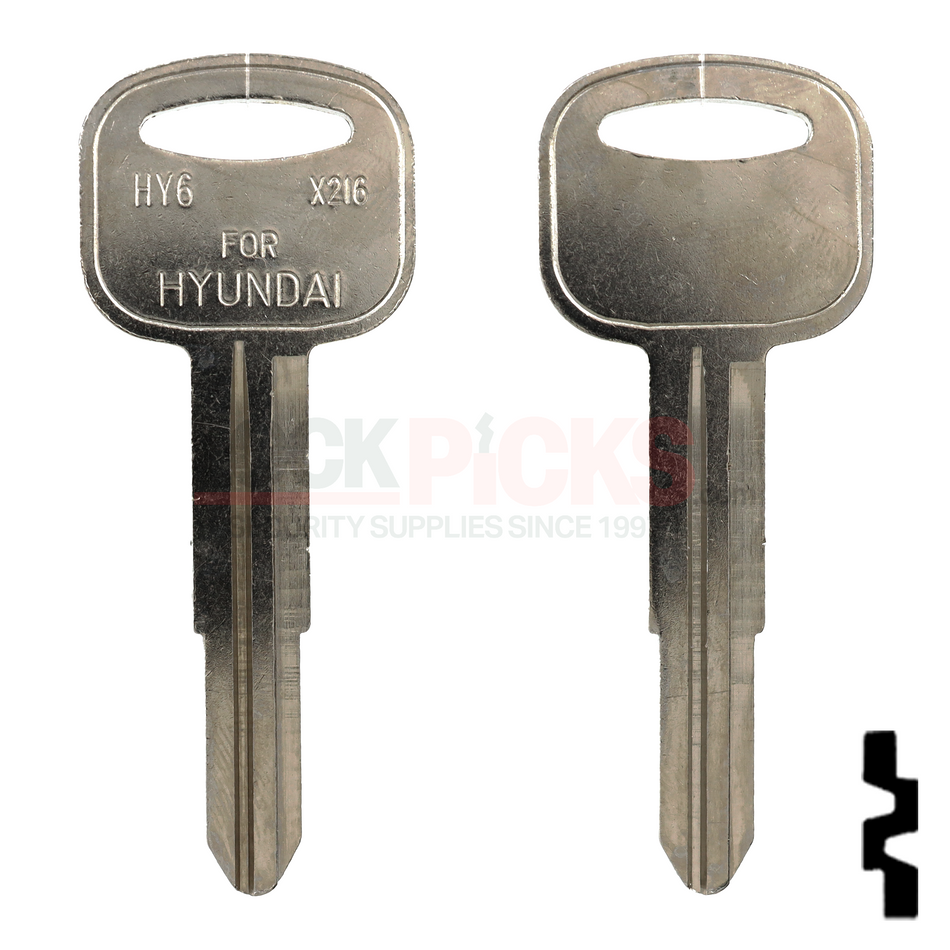 Hyundai Key Blank (HY6-NP, HY-4, X216)