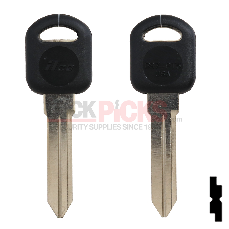 GM RW Cloneable Transponder Key (B97-PT5, 692064) ILCO