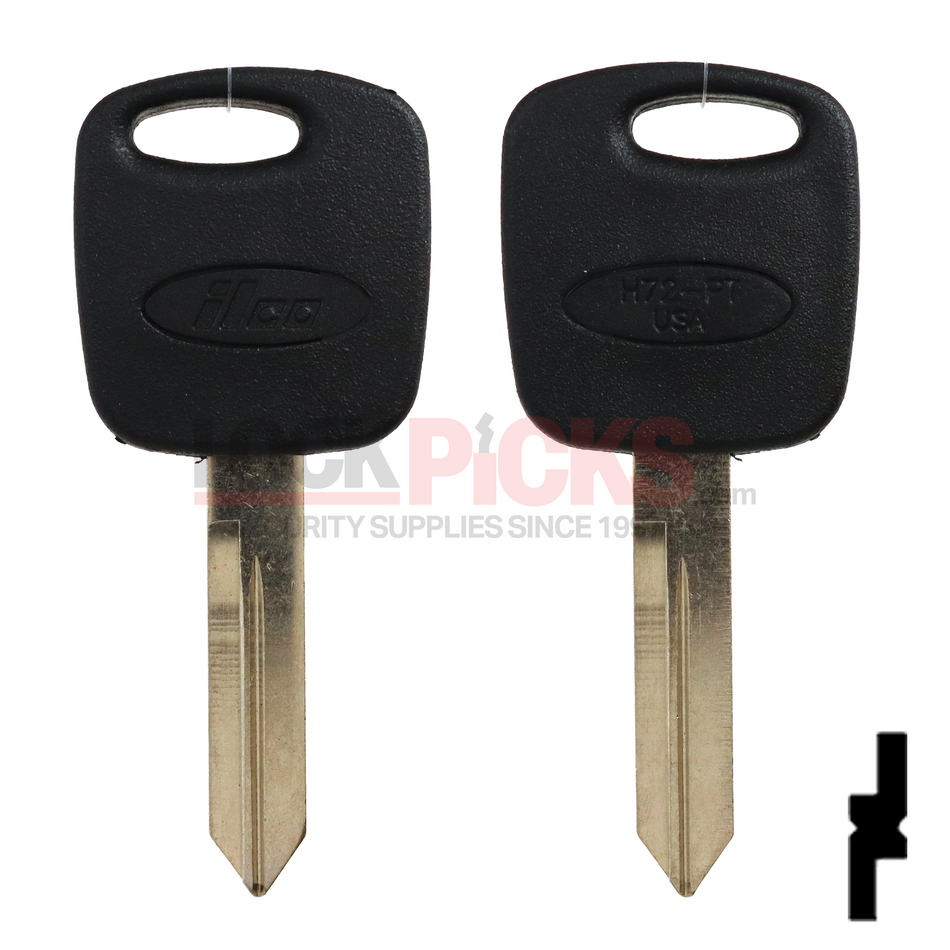 Ford (H72PT, 598333) Transponder Key -by Ilco