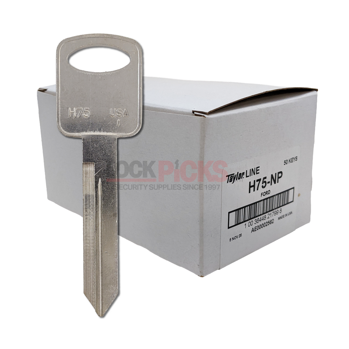 Ford Key 75 Ford (H75, 1196FD) 50PK - TAYLOR | Lockpicks.com