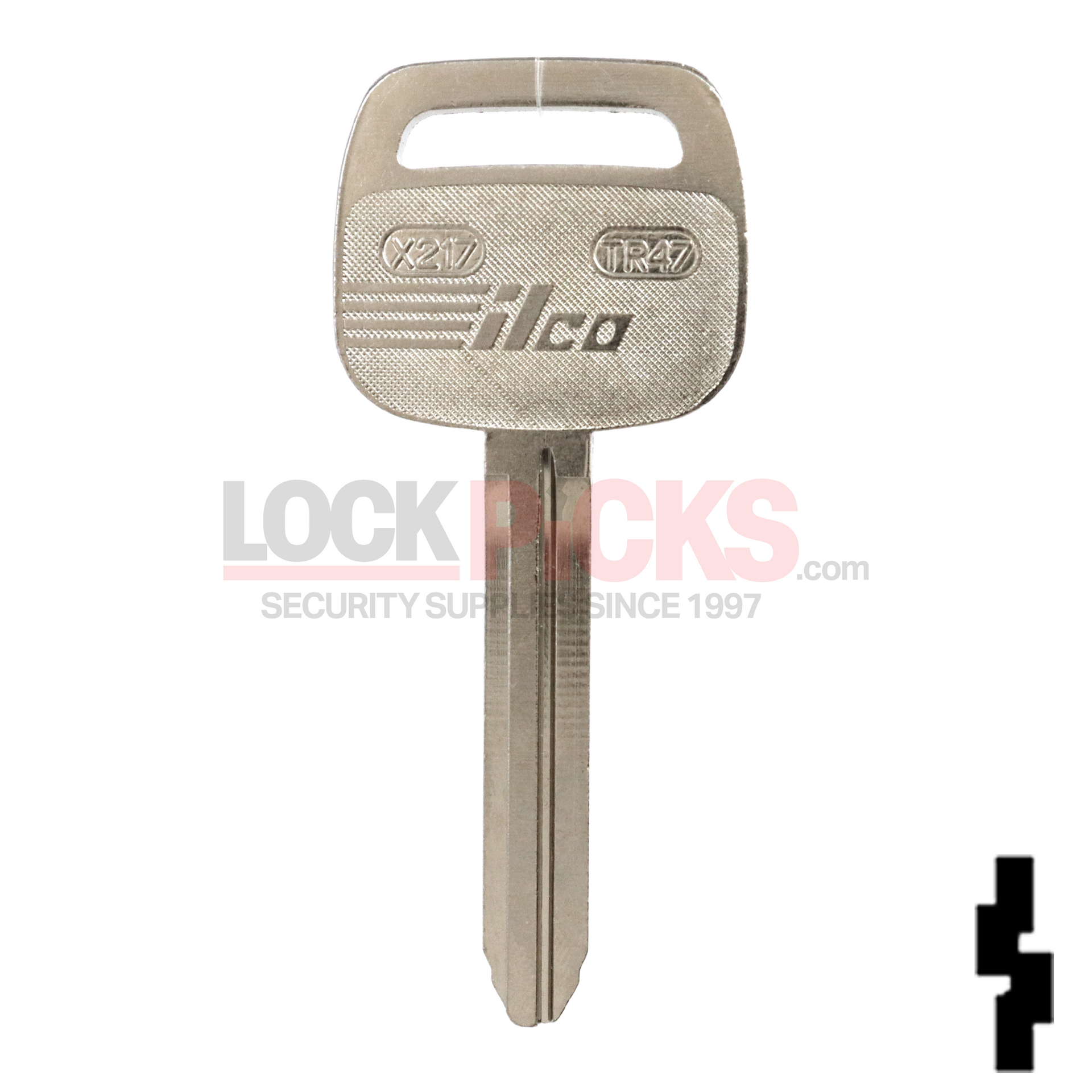 Nickel Silver Ilco Key Blank, X217 Blank, TR47-NS – Lockpicks.com