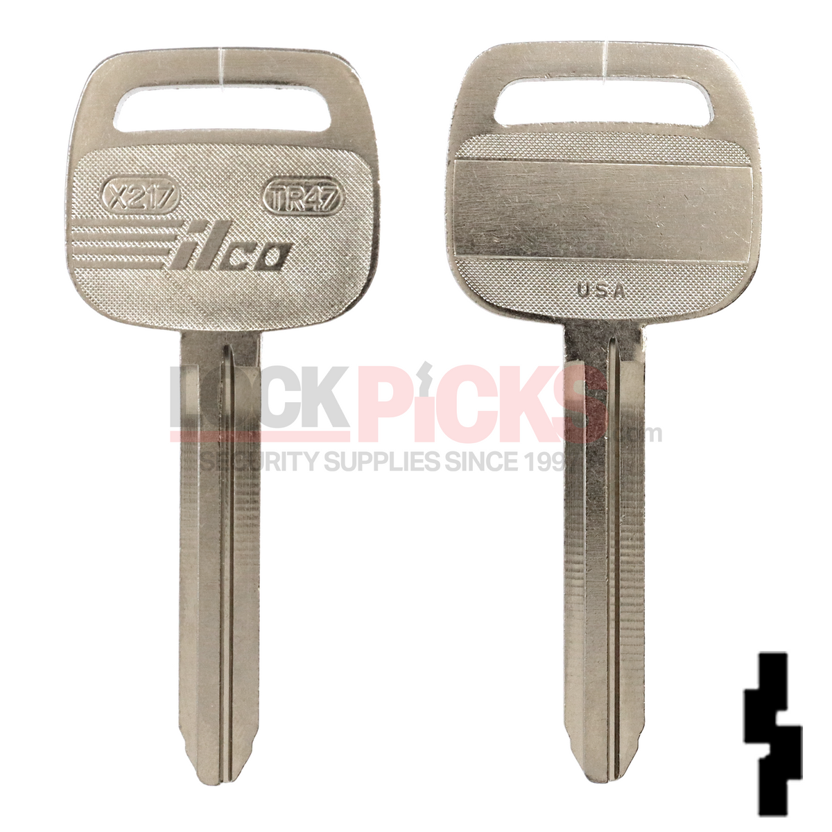 Tr47 Key Nickel Silver Ilco Key Blank, X217 Blank, TR47-NS – Lockpicks.com