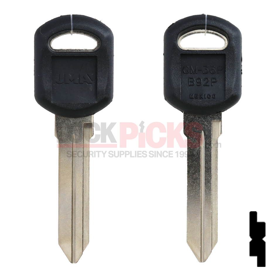 B92P (GM-36.P) KEY BLANK PH
