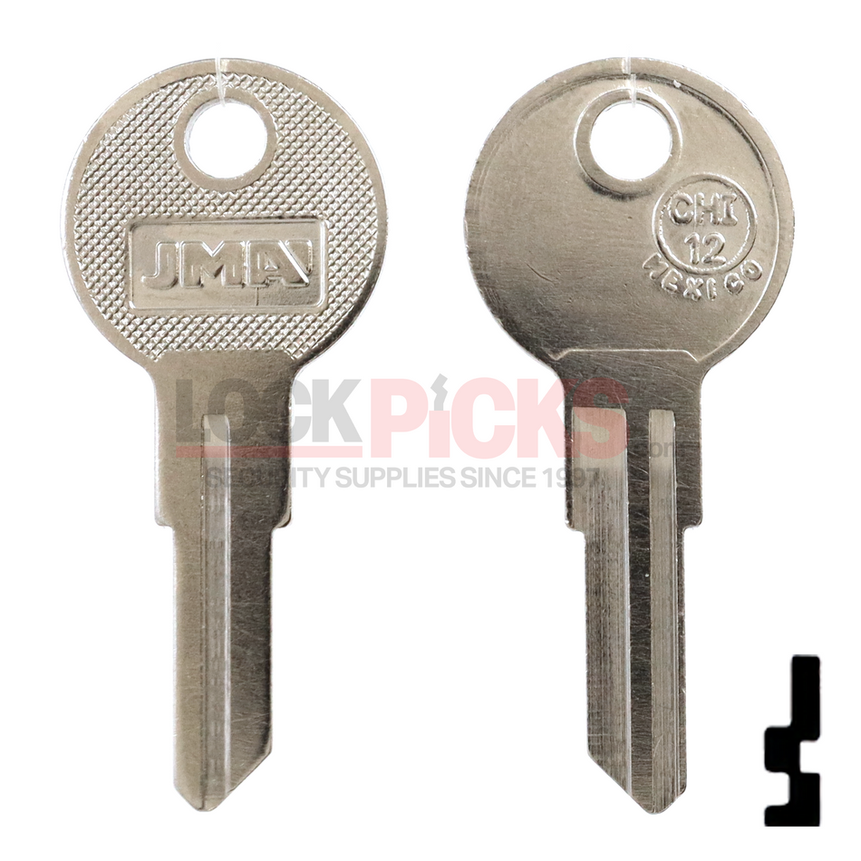 Chicago (CHI-12, 1041TR) NP Key Blank -by JMA