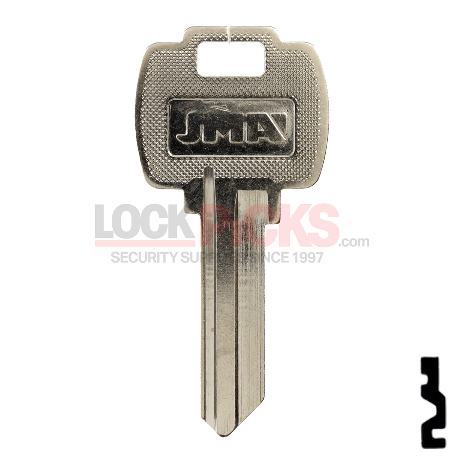 Falcon (FAL-13D, 1054WD) Nickel Plate Key Blank