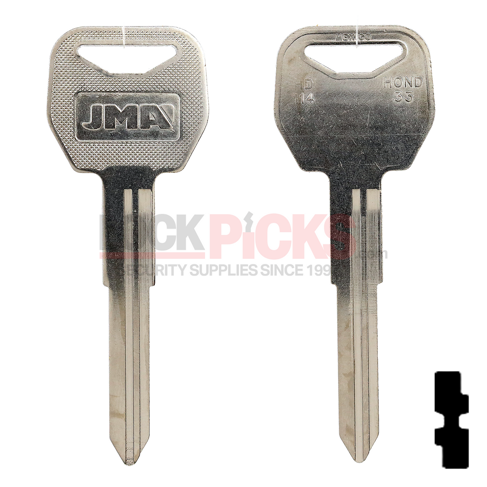 Honda Motorcycle Keyblank (HD109, HOND-33)