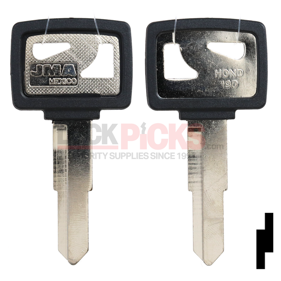 Honda (HON39P, HOND-19D.P) Plastic Head Key