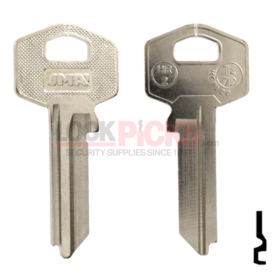 Harloc / Tesa (TE-7D, HR2)  Keyblank