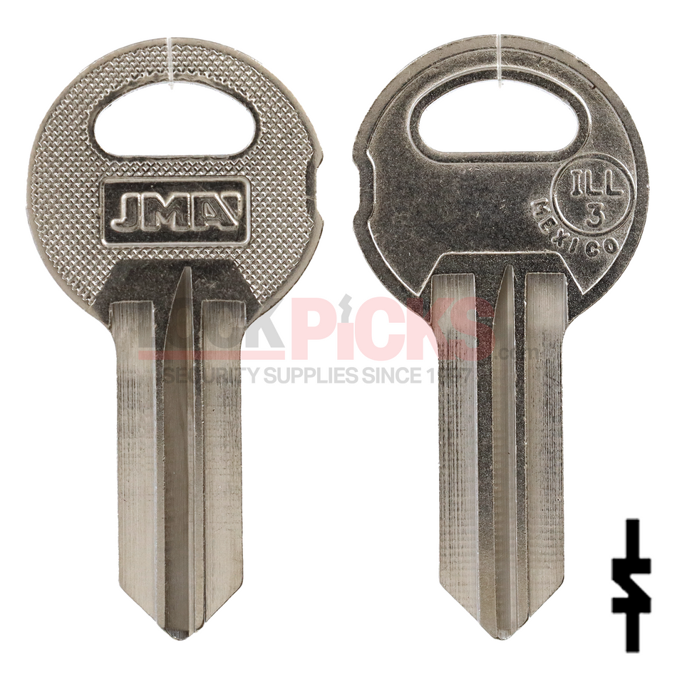 Illinois (ILL-3, S1042Z) NP Key Blank
