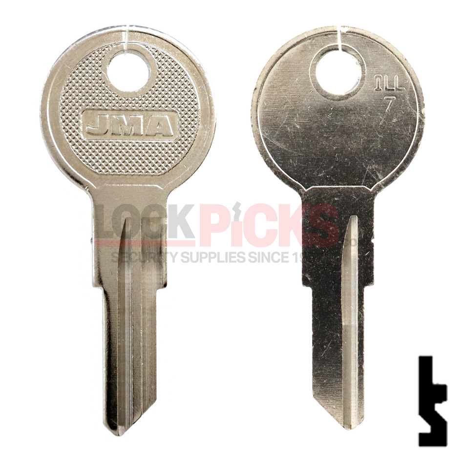 Illinois (ILL7, 1043D) NP Key Blank