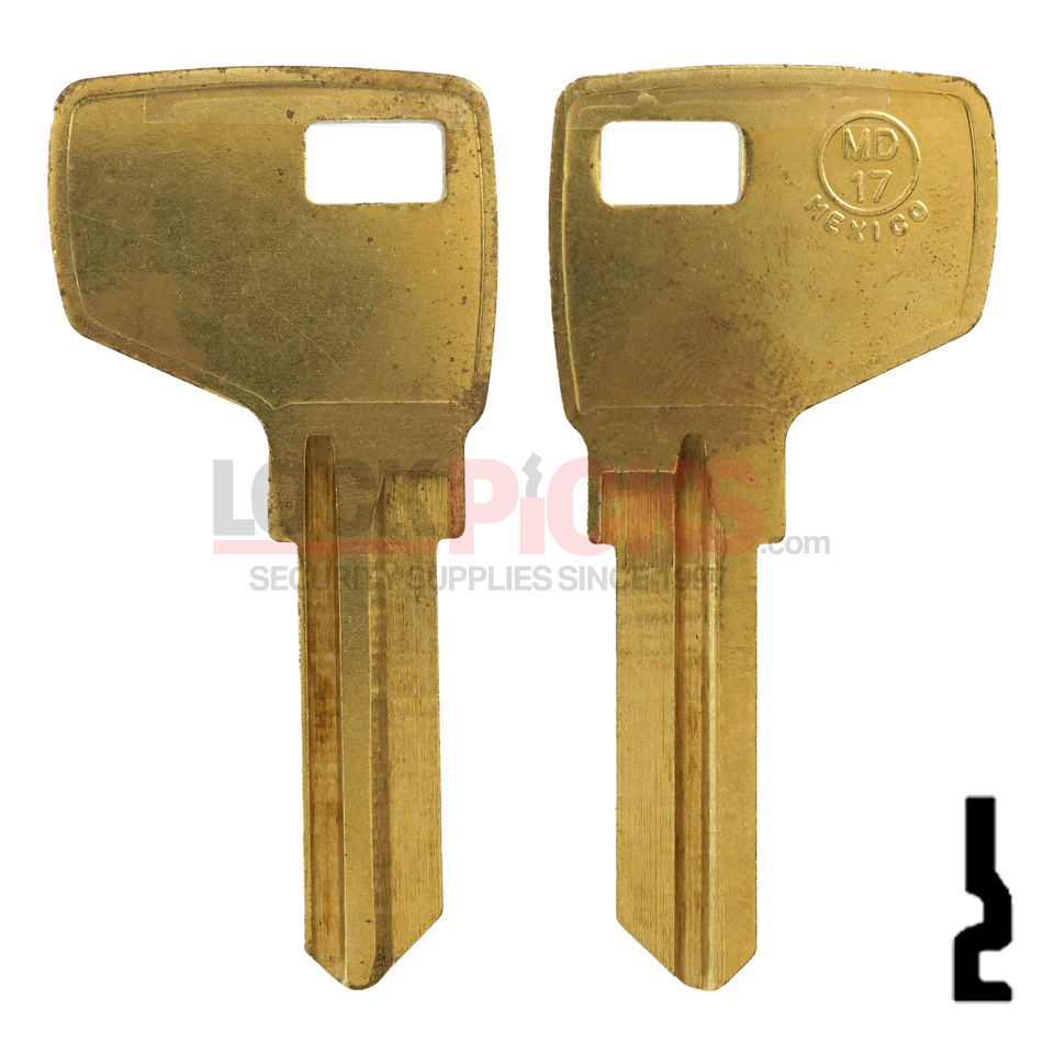 Master Lock (MD17-BR) Residential Key Blank -by JMA