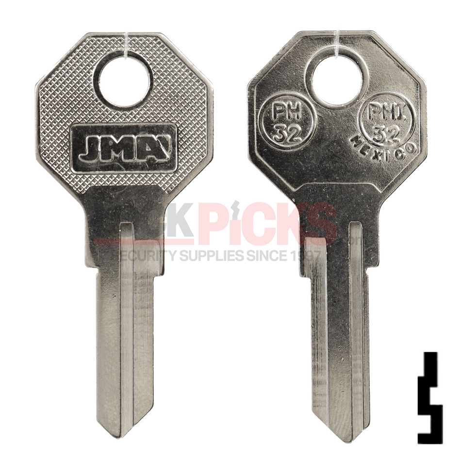 Philips Cabinet Lock (PH32, PHI-32) Key Blank