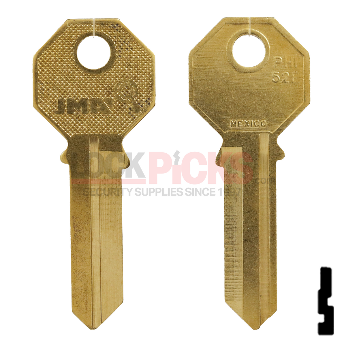 Philips Key Part Phillips Mexico (PHI-52, PHA1) Brass Key Blank – Lockpicks.com
