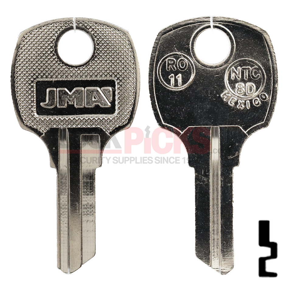 National Cabinet (RO11, 1069H, NTC-8D) Key Blank NP