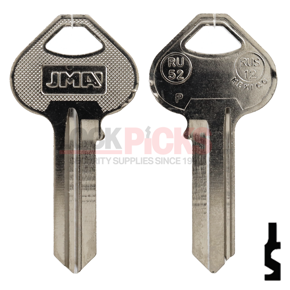 Russwin (RU52, RUS-12) NP KEY BLANK