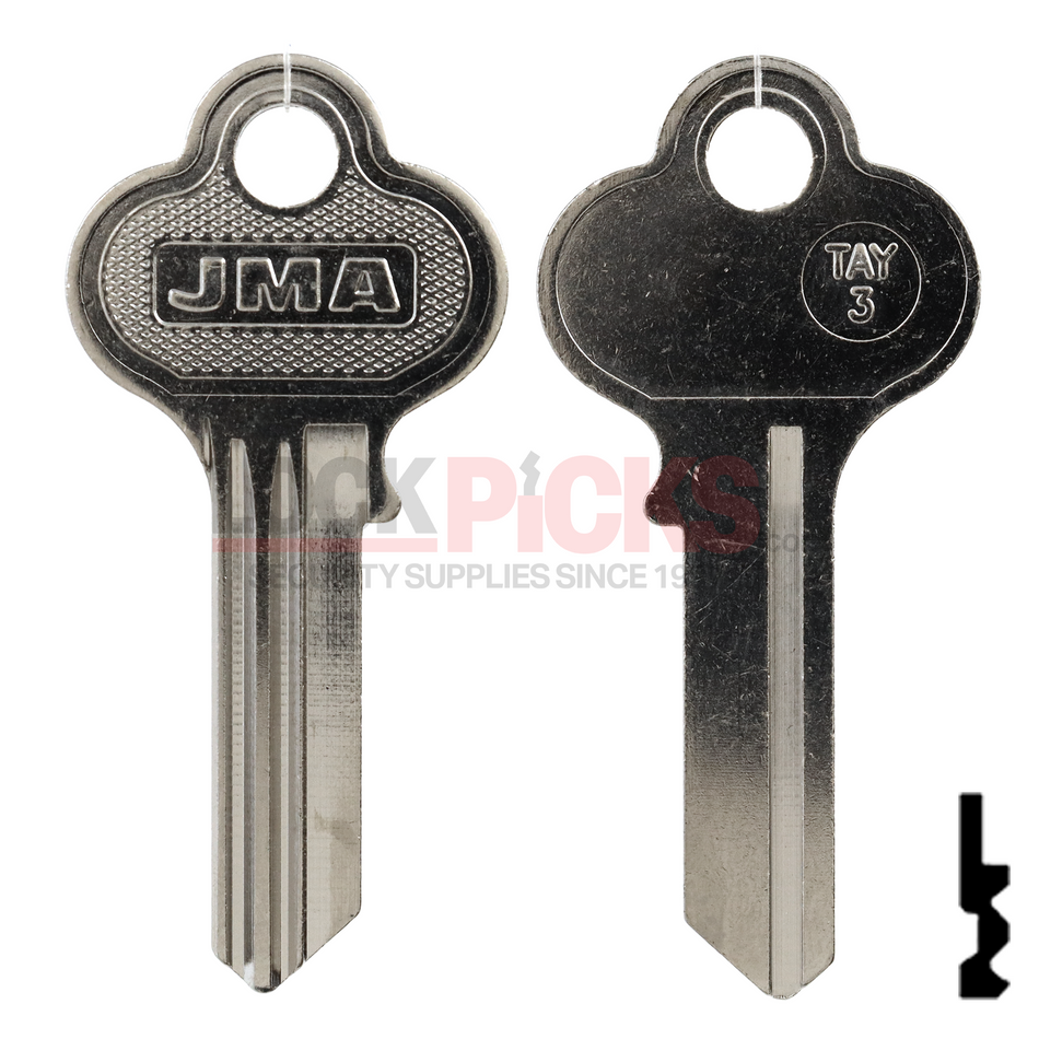 Taylor Key blank (T7, TAY-3)
