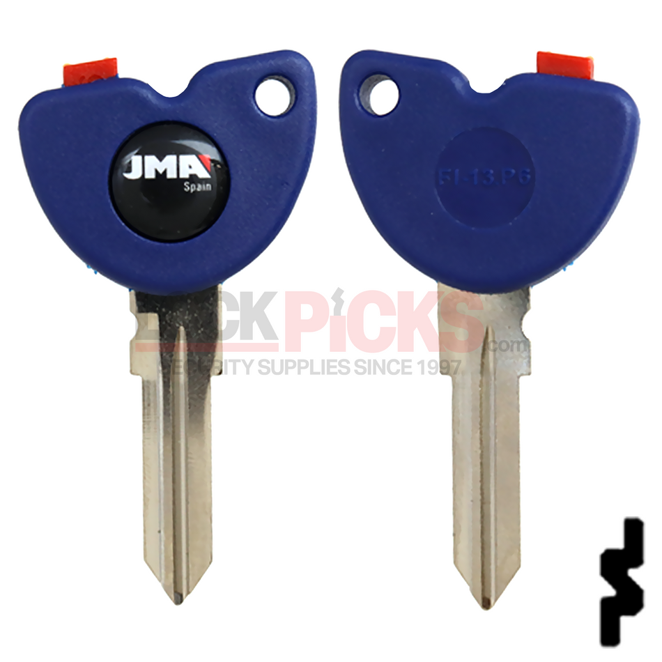 Vespa (GT15RDT5-SHELL) Transponder Key Shell -by JMA