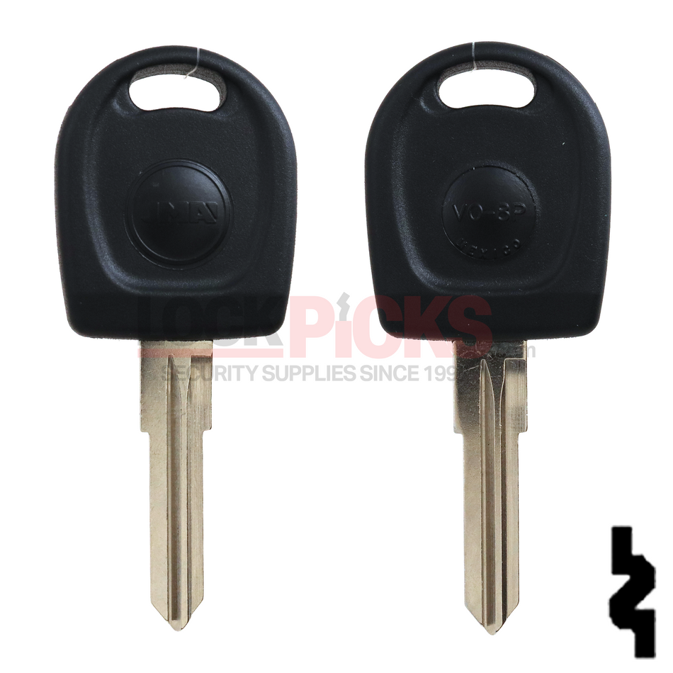 Volkswagen (TP00VO-8-P) Transponder Key Shell -by JMA