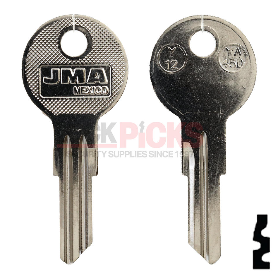 YALE (Y12-NP,O1122A) Key Blank - by JMA