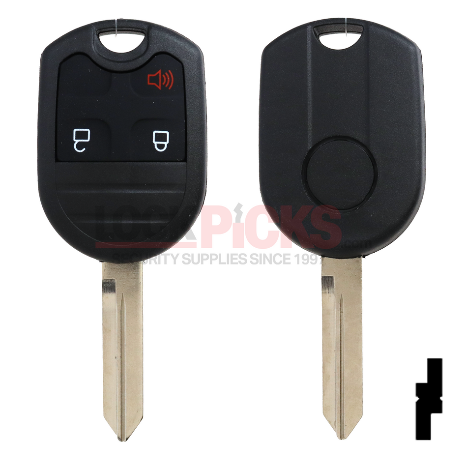 *NO CHIP* Ford 3-Button Square Remote Head Key -by Kee-Co