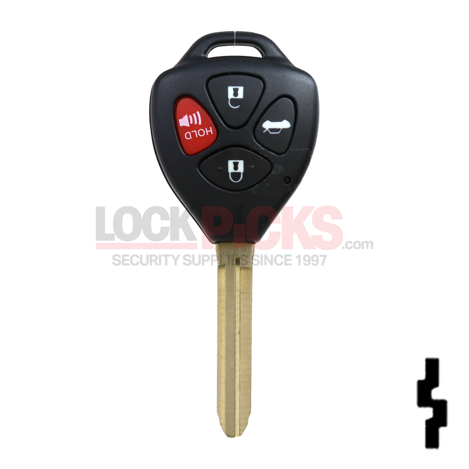 Toyota Avalon 4-Button Remote Head Key w/ Panic Tex 4D-67 (FCC ID: GQ429T) 315MHz -by Kee-CO