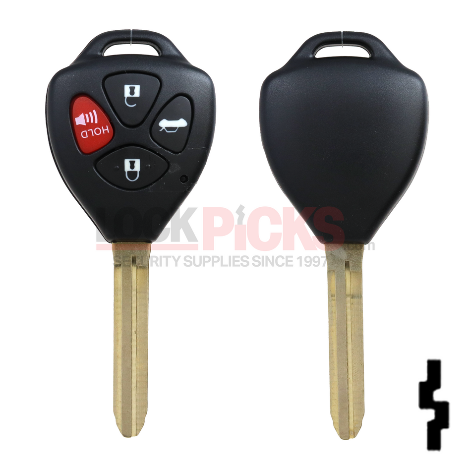 Camry 4-Button Remote Head Key w/ Trunk (FCC ID: HYQ12BBY) Tex 4D-67 314.4MHz -by Kee-Co