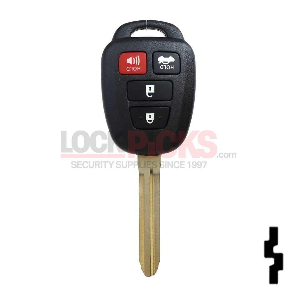 Toyota Camry 4- Button Remote Head Key w/ Trunk (FCC ID: HYQ12BDM) H-Chip 313.8MHz -by Kee-Co