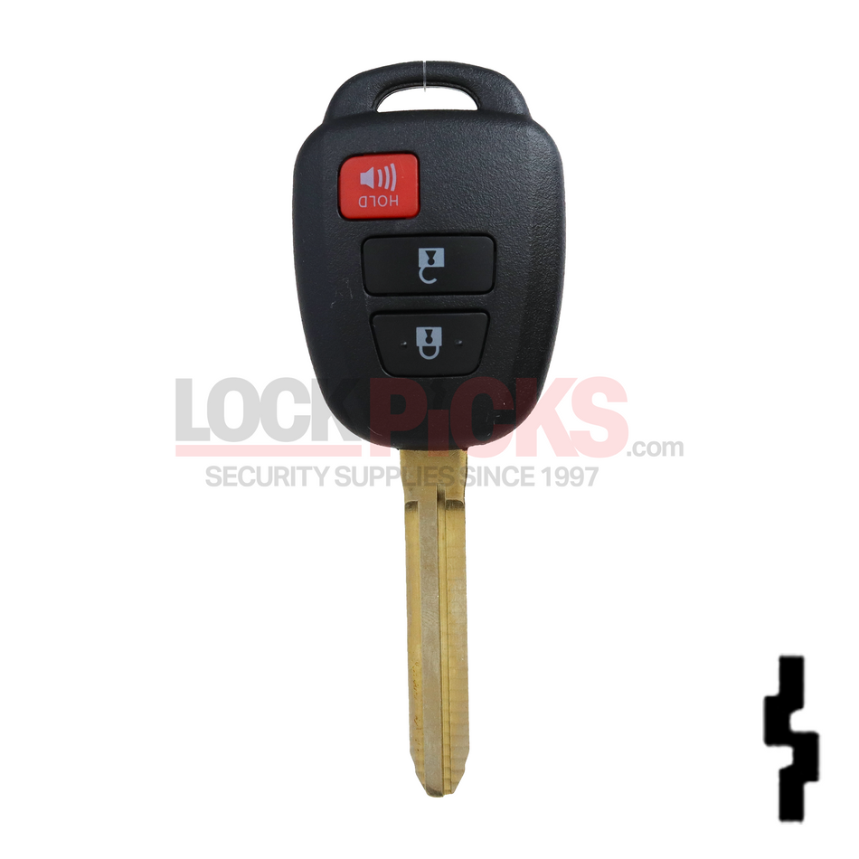 Toyota Prius C 3-Button Remote Head Key (FCC ID: HYQ12BDM) G-Chip -by Kee-Co