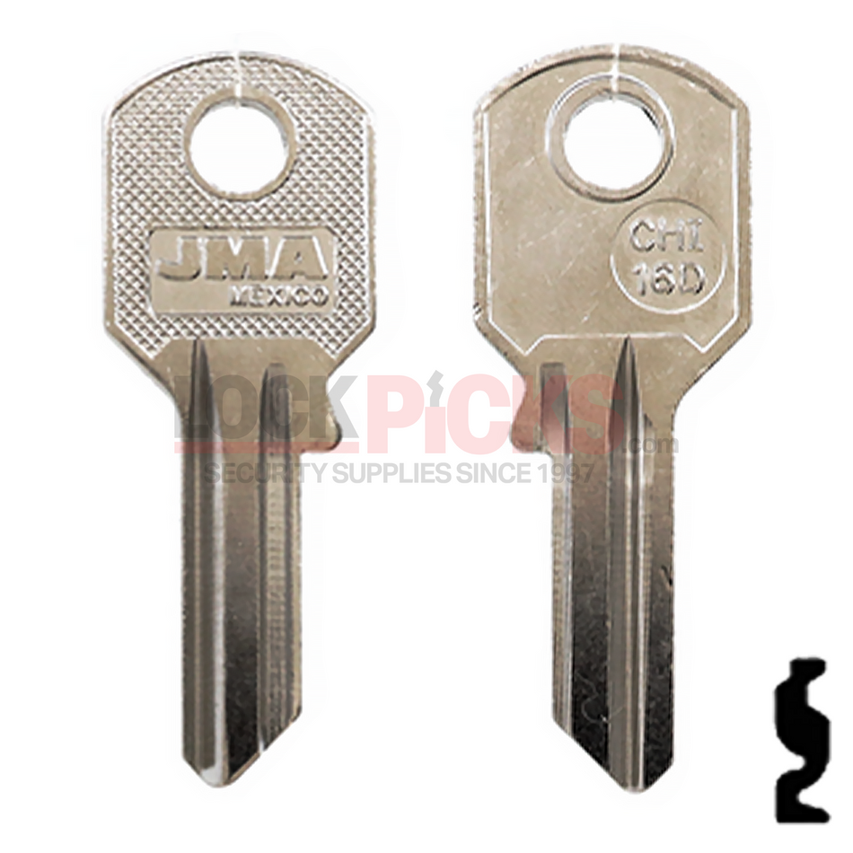 Chicago (CHI-16D, KP9) Key Blank