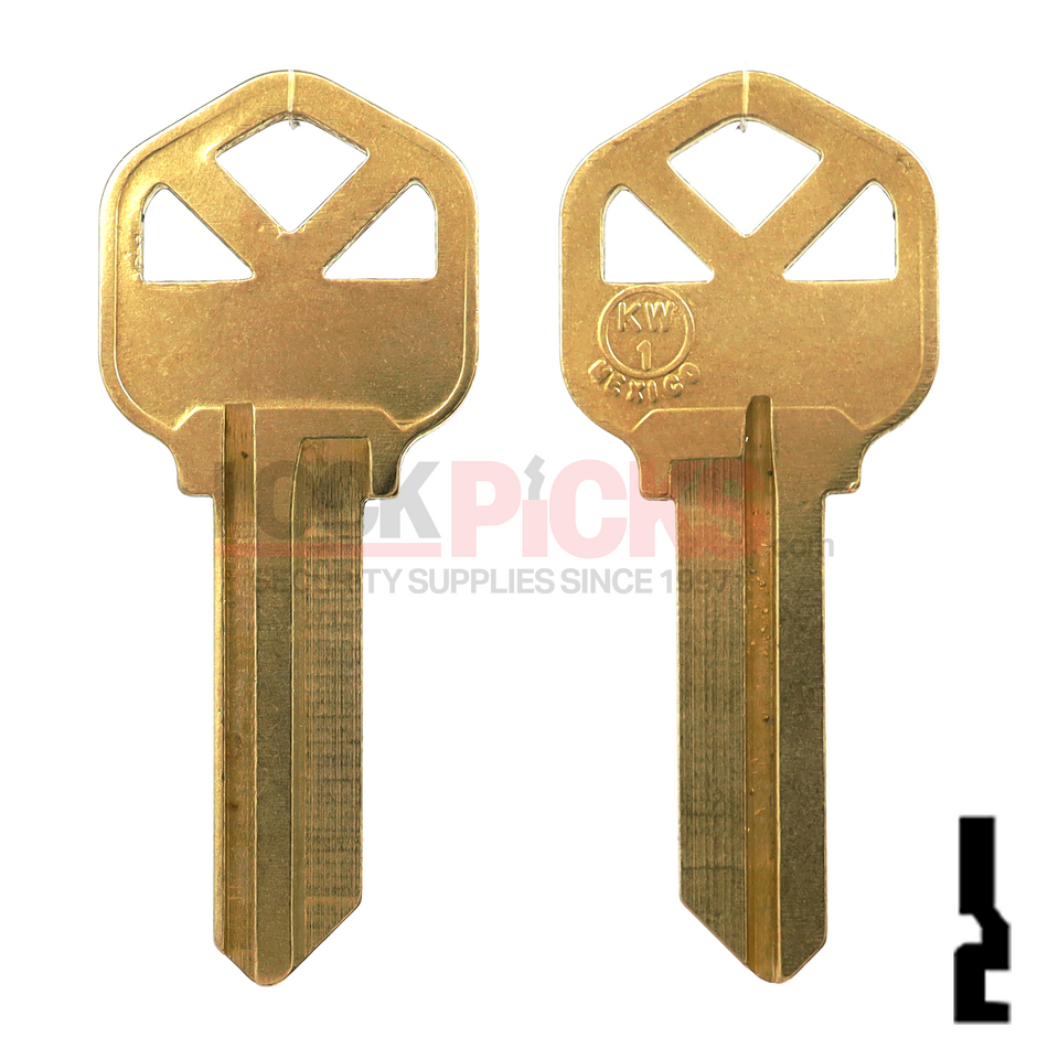 (KW1,1176) Key Blanks by Ilco, JMA, or Esp for Kwikset