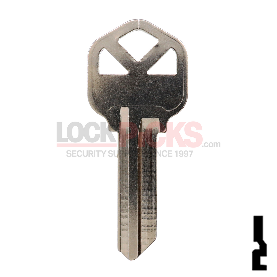 (KW1-NP, 1176) Key Blanks by Ilco, JMA, or Esp for Kwikset