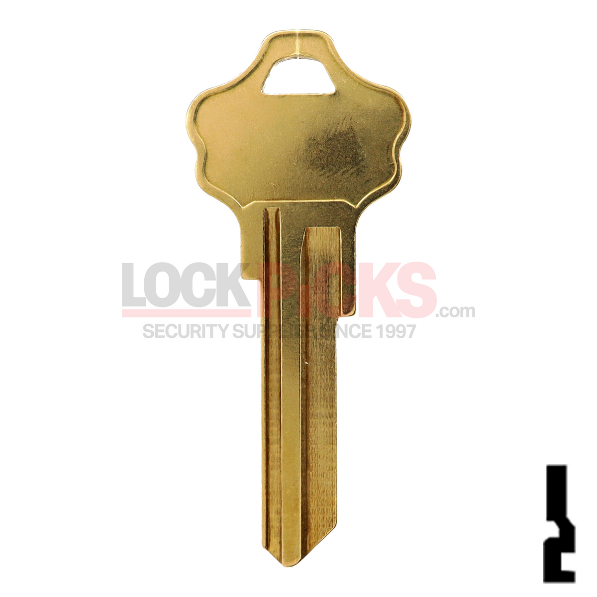 Kw10 Key KWIKSET KW10 Brass Key Blanks - By JMA | Lockpicks.com