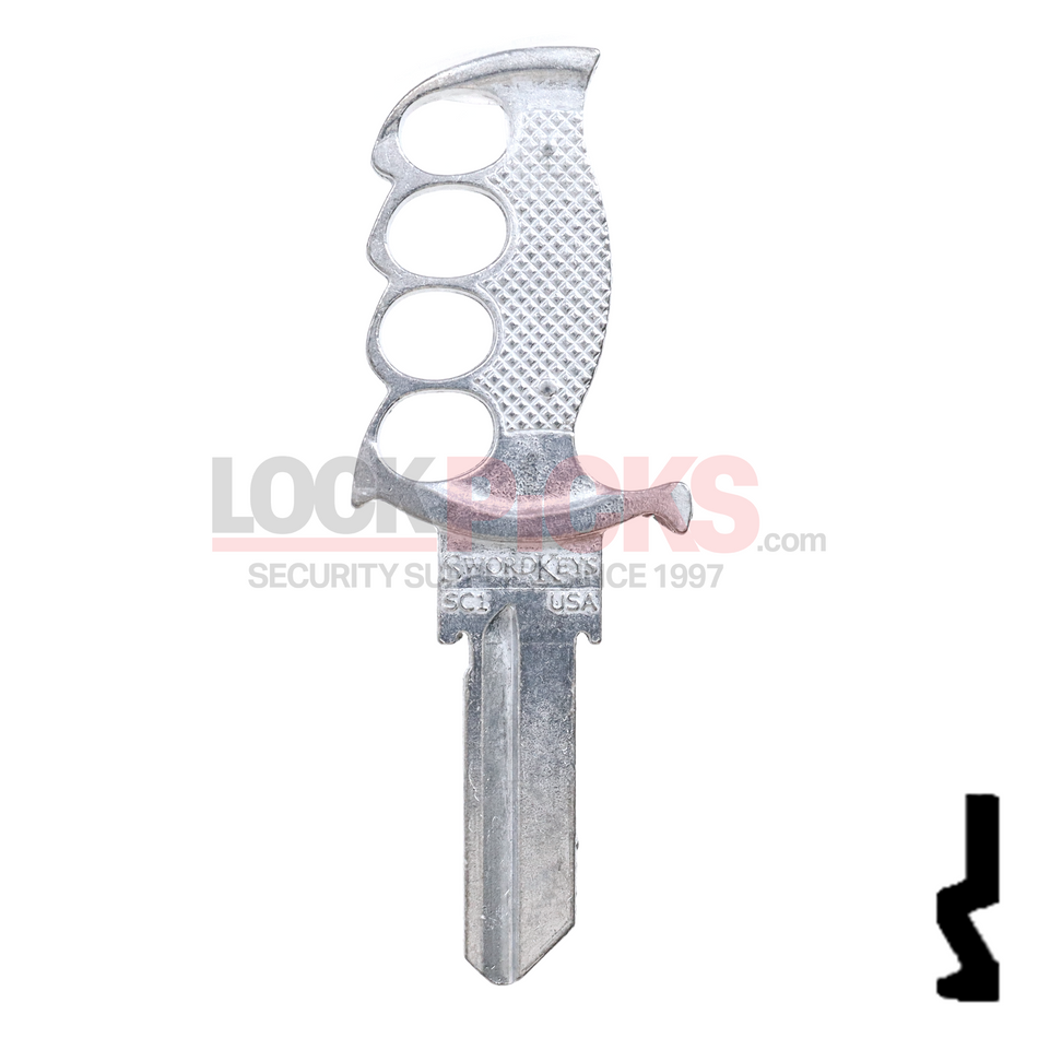 Forged Key Shapes SC1 Knife  -by Lucky Line