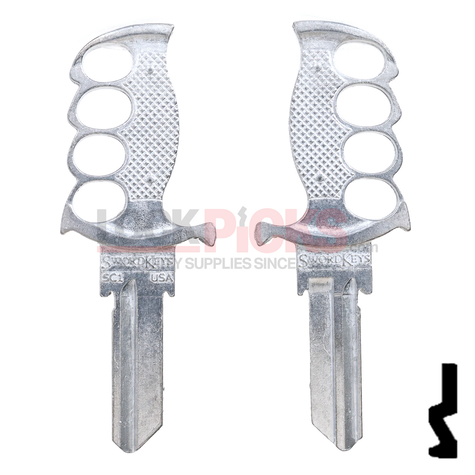 Forged Key Shapes SC1 Knife  -by Lucky Line