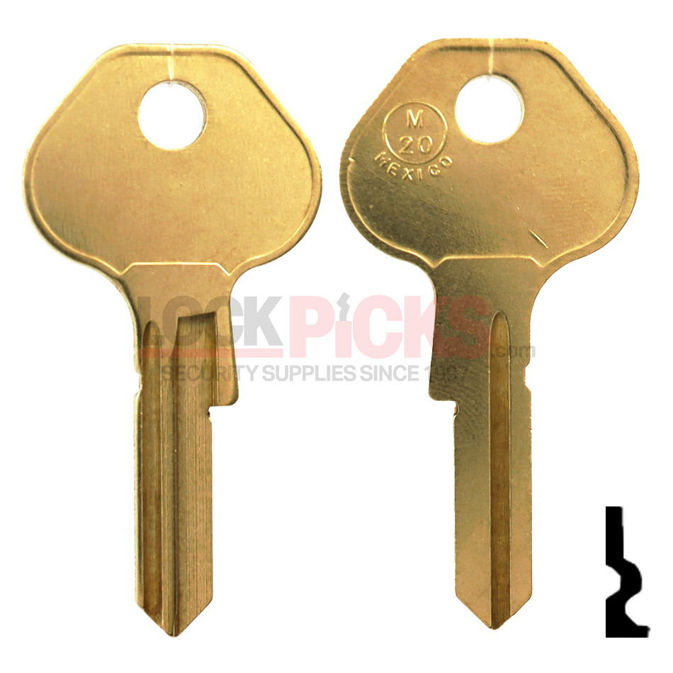 Master lock (M20-BR,1092-6000) Key Blanks