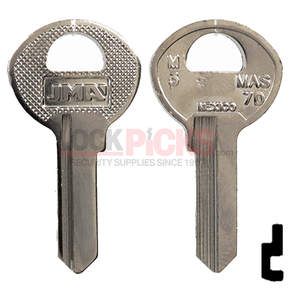 Master Lock (MAS-7D, M3) Keyblank (NP)
