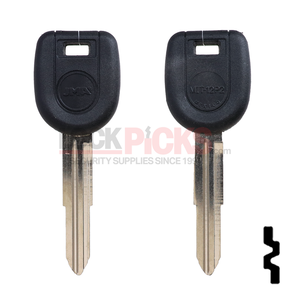Mitsubishi (MIT12PT) 4D-61 Chip Transponder Key -by JMA