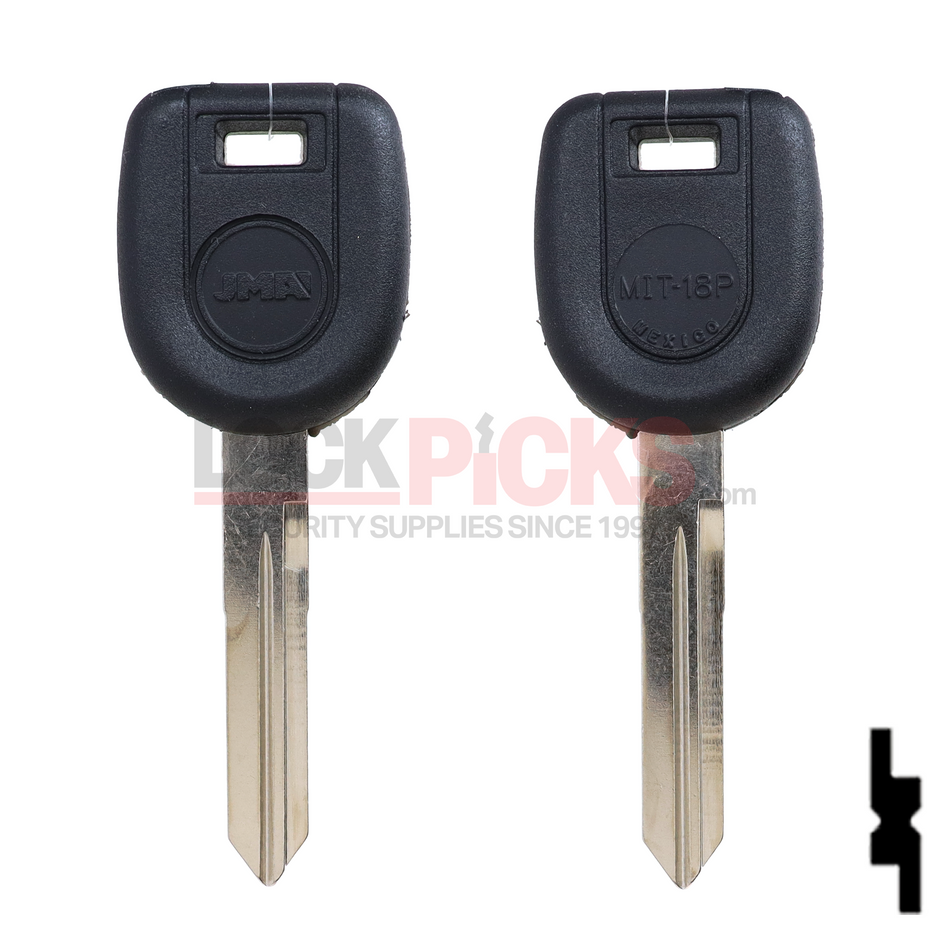 Mitsubishi (TPX3MIT-18.P, MIT16APT RW) Cloneable 46 Chip Transponder Key -by JMA