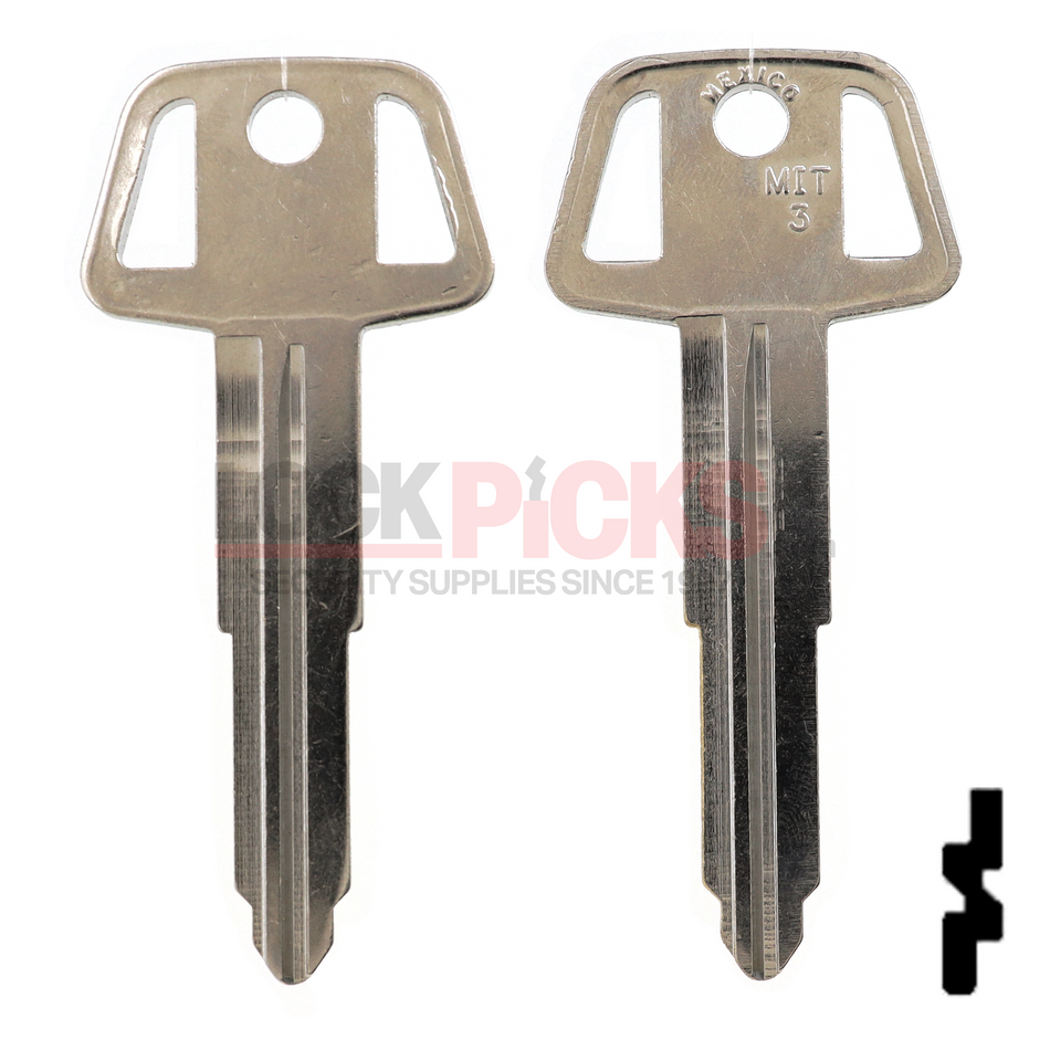 Mitsubishi Key Blank (MIT3, MIT-8D, X224)